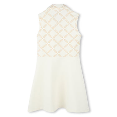 MICHAEL KORS Vestido para niña y adolescente Hueso sin mangas logo en oro foil all over